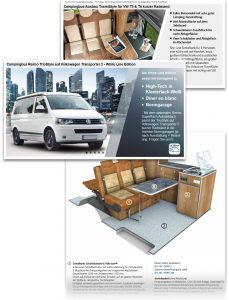 Umsetzung von Katalog-Layout in Webseiten, Beispiel Campingbus-Ausbau